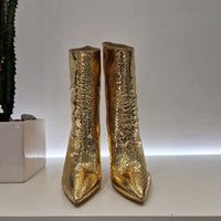 WO Milano gold ankle boot