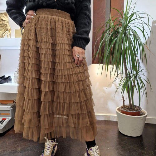 Gonna a balze in tulle