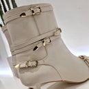 WO Milano cream ankle boot