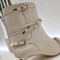 WO Milano cream ankle boot