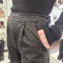 Pantalone paillettes nero