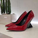 B Rock red patent leather shoe