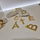 LETTERE ciondolo color oro