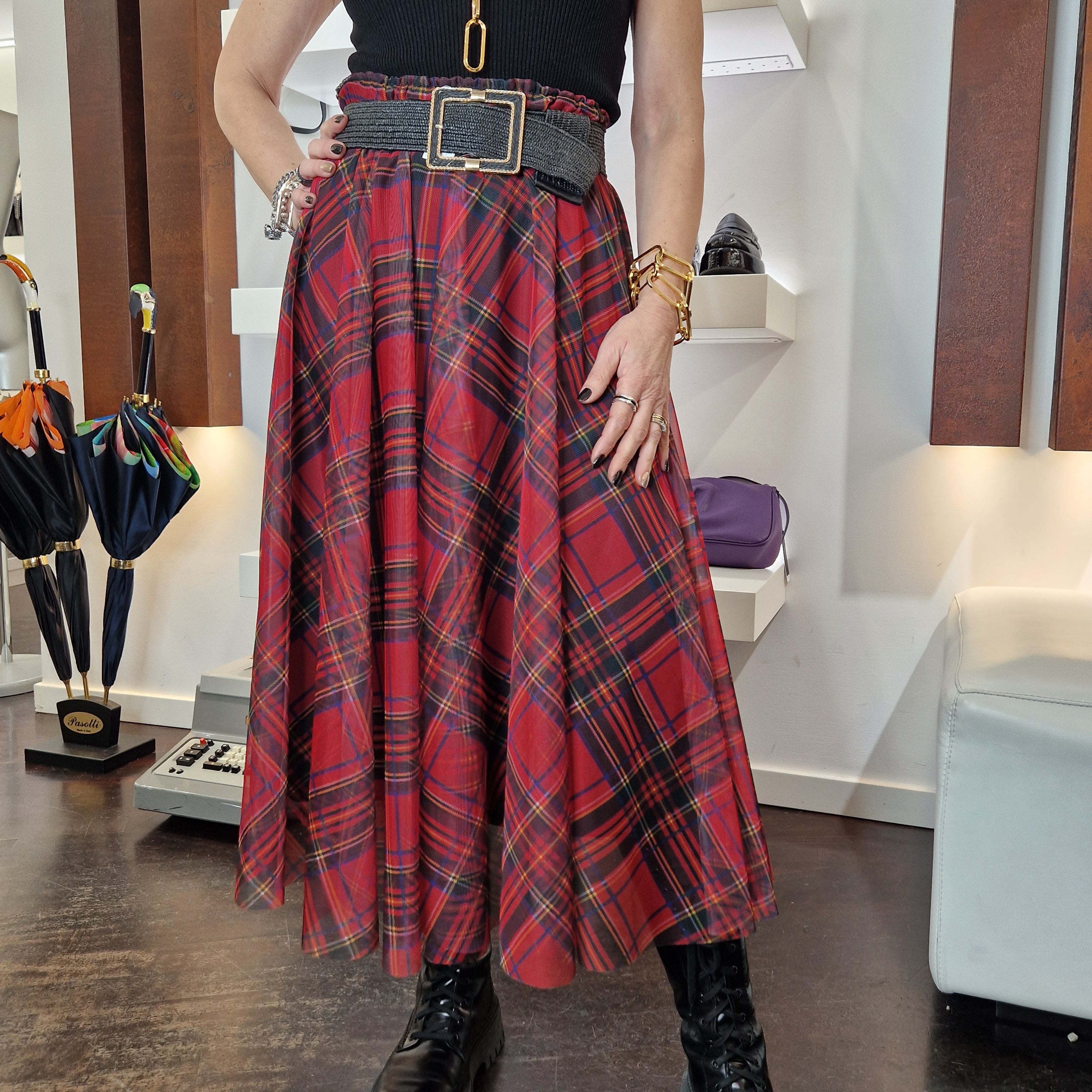 Tartan tulle skirt