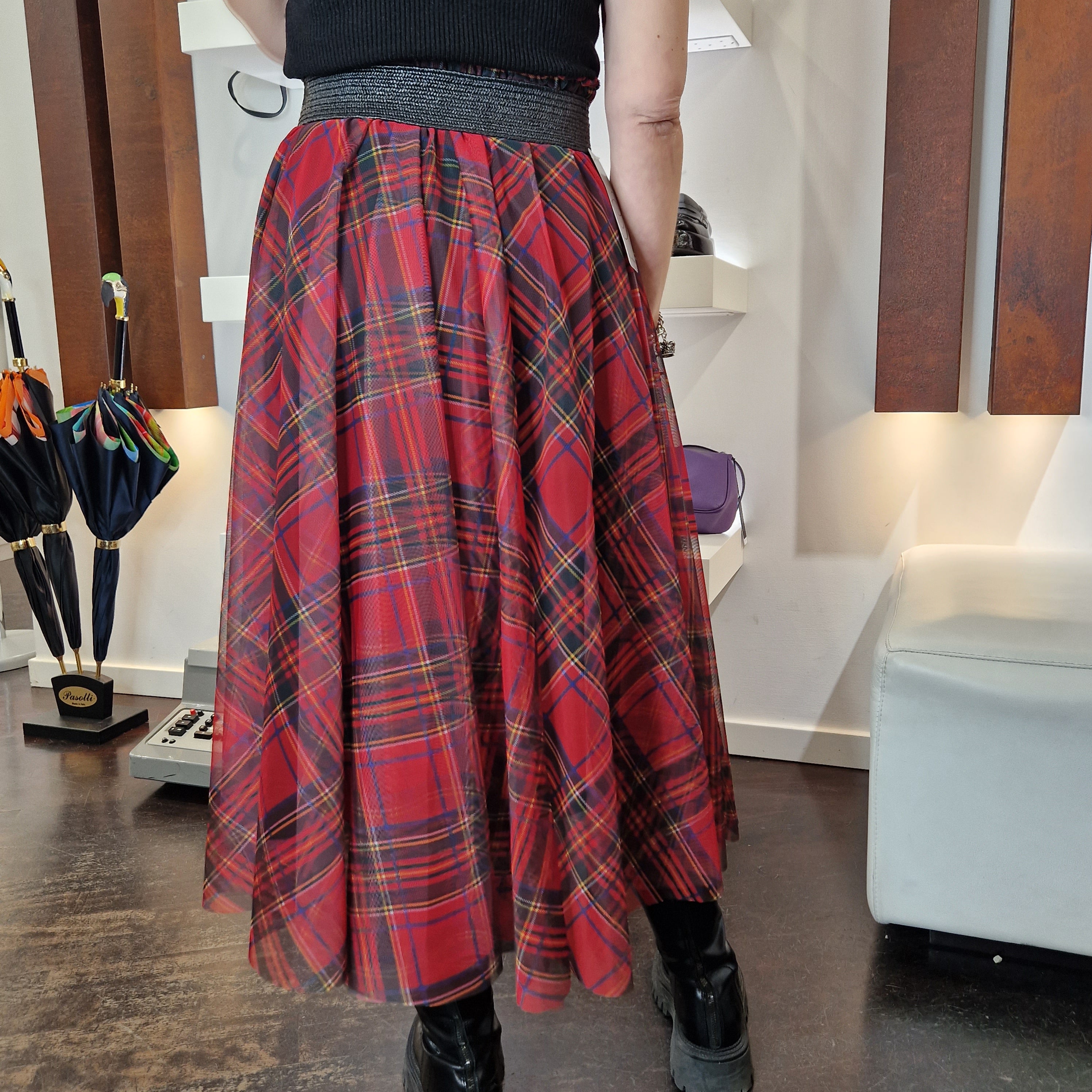 Tartan tulle skirt