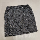 Minigonna paillettes argento