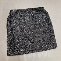 Minigonna paillettes argento