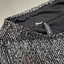 Minigonna paillettes argento