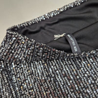 Minigonna paillettes argento