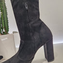 B Rock stivale elasticizzato tacco largo