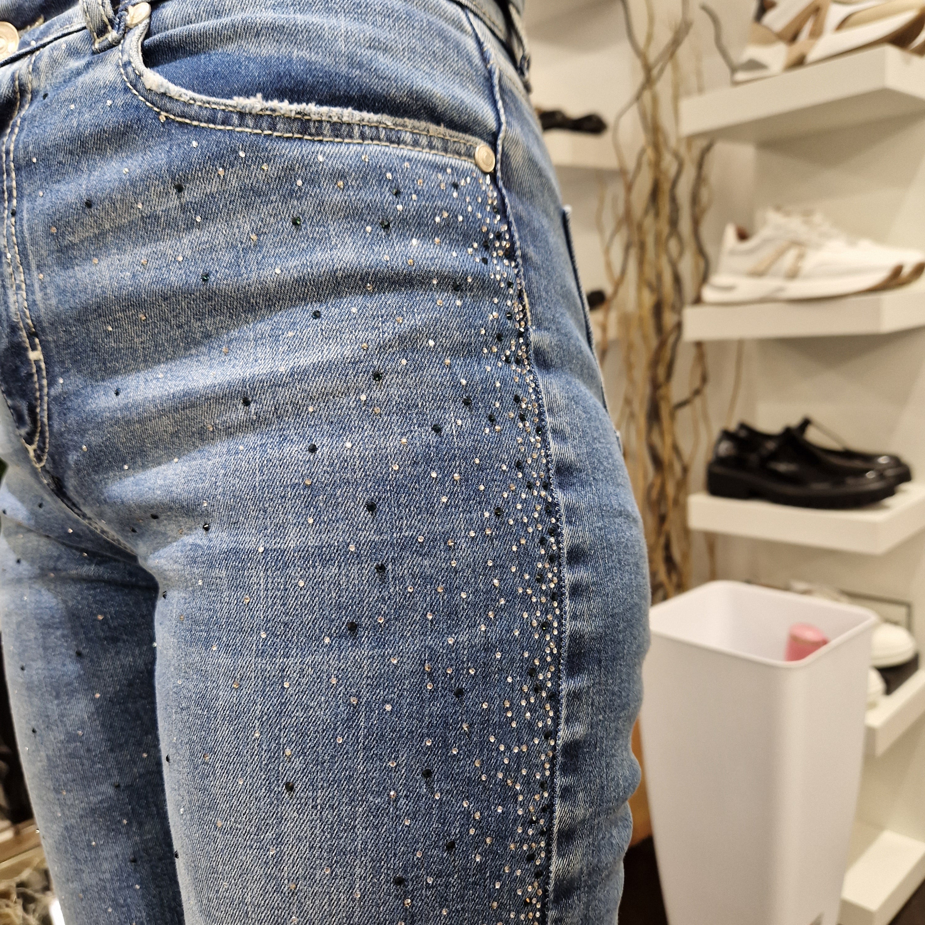 Gold Digger jeans strass piccoli