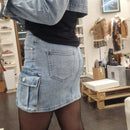 Minigonna jeans con tasche