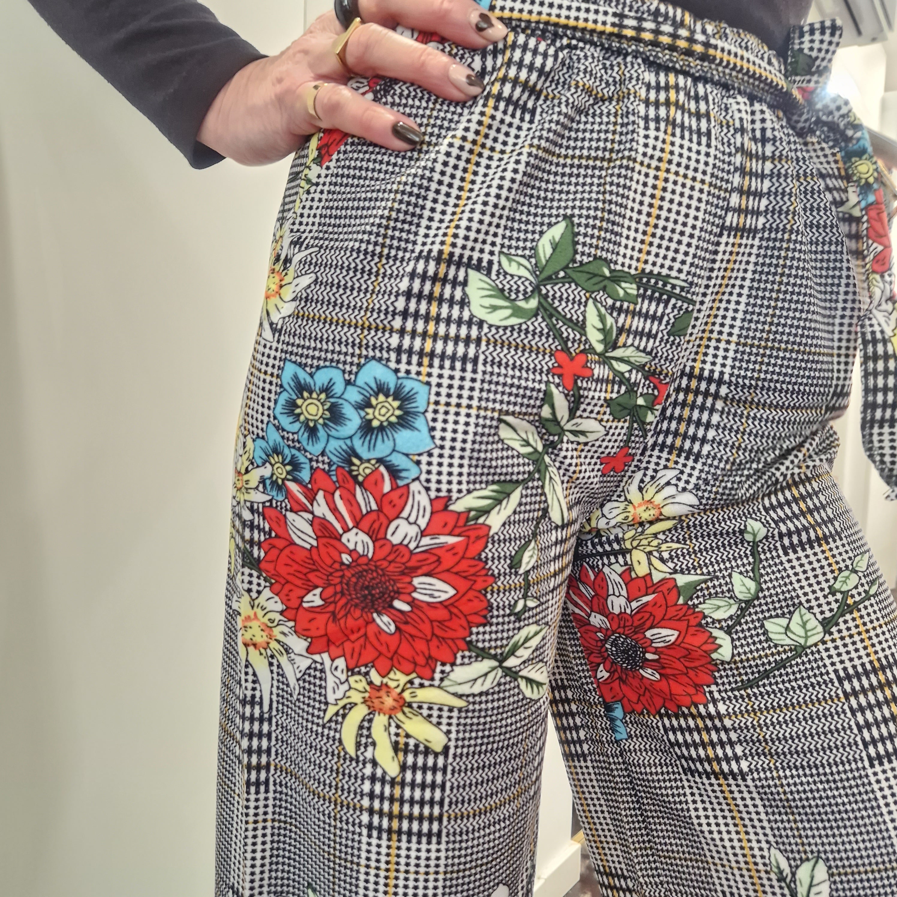 Floral patterned trousers