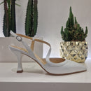 Isabelle Paris white shoe 8 cm heel