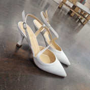 Isabelle Paris white shoe 8 cm heel