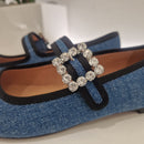 Bibilou ballerina jeans with rhinestone buckle