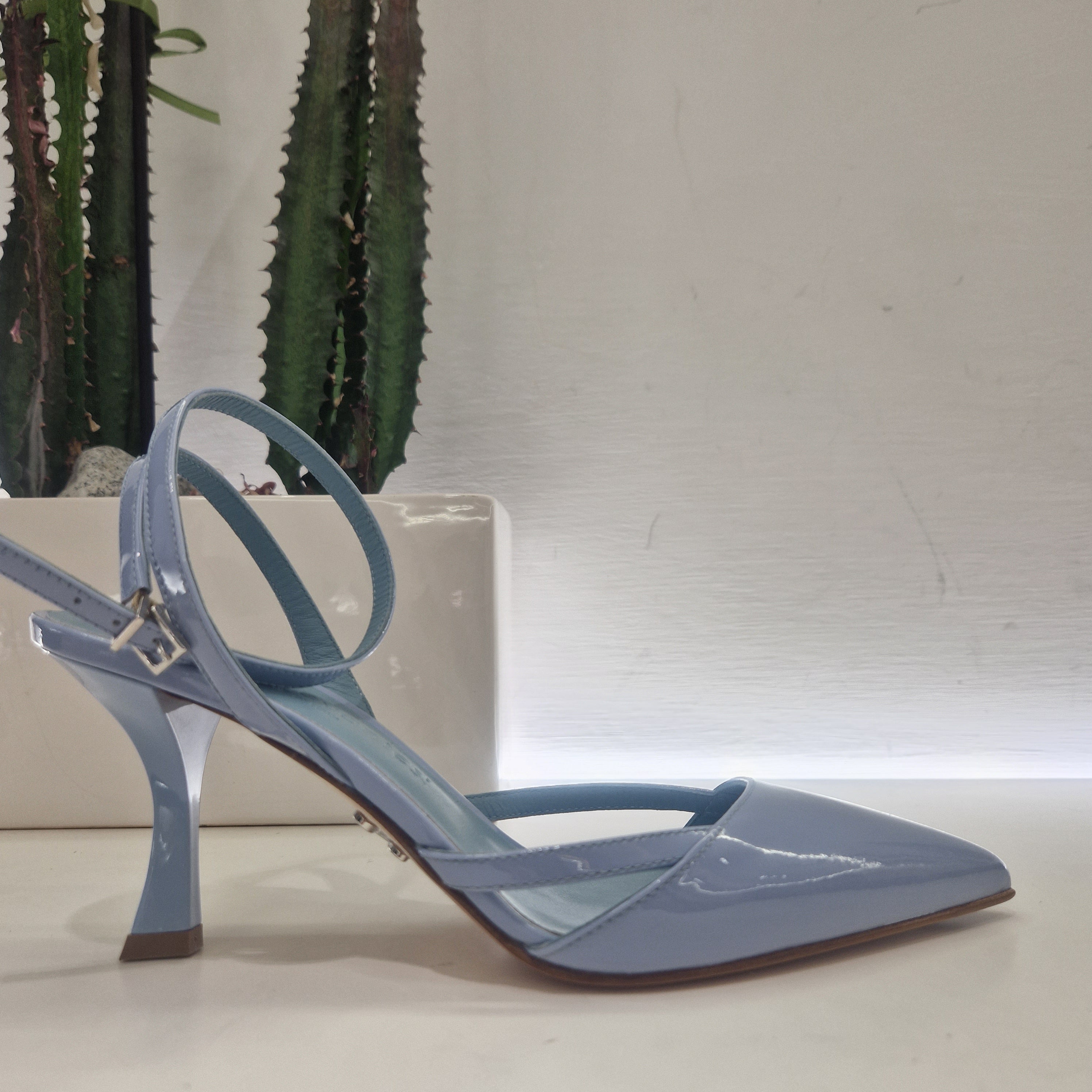 Sergio Levantesi scarpa aperta color cielo