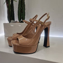 Giampaolo Viozzi nude patent leather sandal