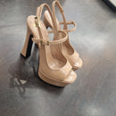 Giampaolo Viozzi nude patent leather sandal