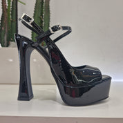 Giampaolo Viozzi sling back patent black