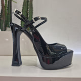 Giampaolo Viozzi sling back patent black