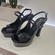 Giampaolo Viozzi sling back patent black