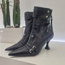 Strategy black ankle boot with zip