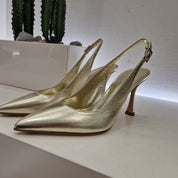 Sergio Levantesi scarpa aperta color platino