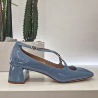 A.Bocca shoe light blue paint