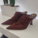 Giampaolo Viozzi brown suede sabot