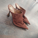 Giampaolo Viozzi brown suede sabot