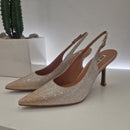 Bibilou nude satin with rhinestones