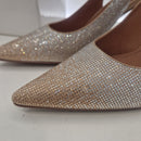 Bibilou nude satin with rhinestones