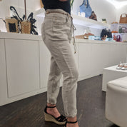 Gold Digger pantalone in lino color corda