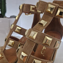 Via Roma 15 sand colored sandal