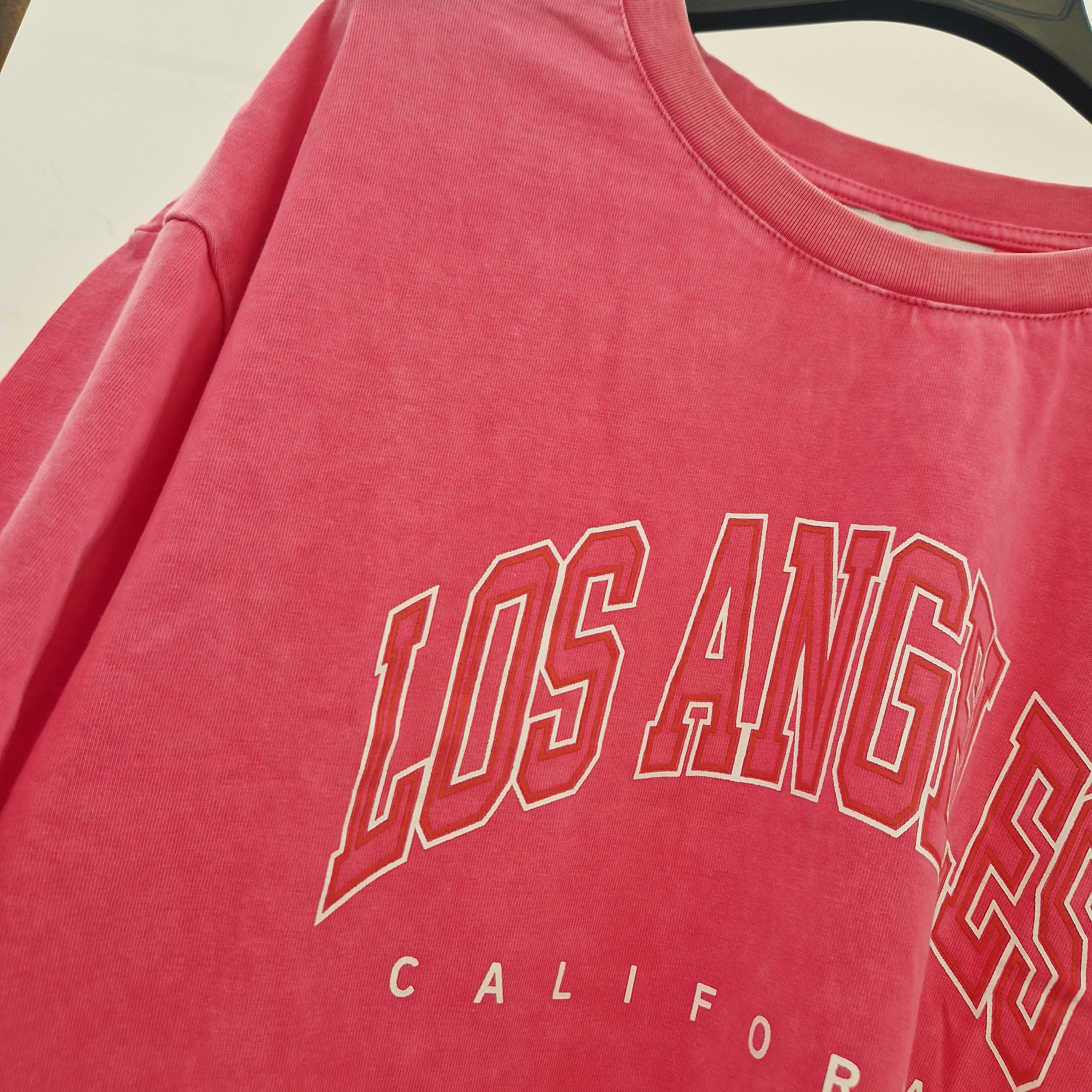 T-shirt Los Angeles color fuxia