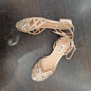 Bibilou low sandal powder rhinestone