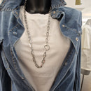 MINI-ME Long Necklace Silver Color