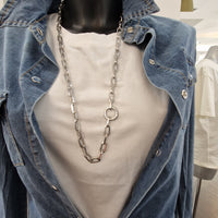 MINI-ME Long Necklace Silver Color
