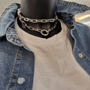 MINI-ME Long Necklace Silver Color