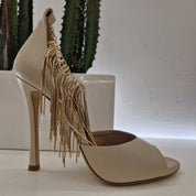 Wo Milano sandalo color nude con cavigliera