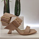 Wo Milano sandalo con fibbie color nude