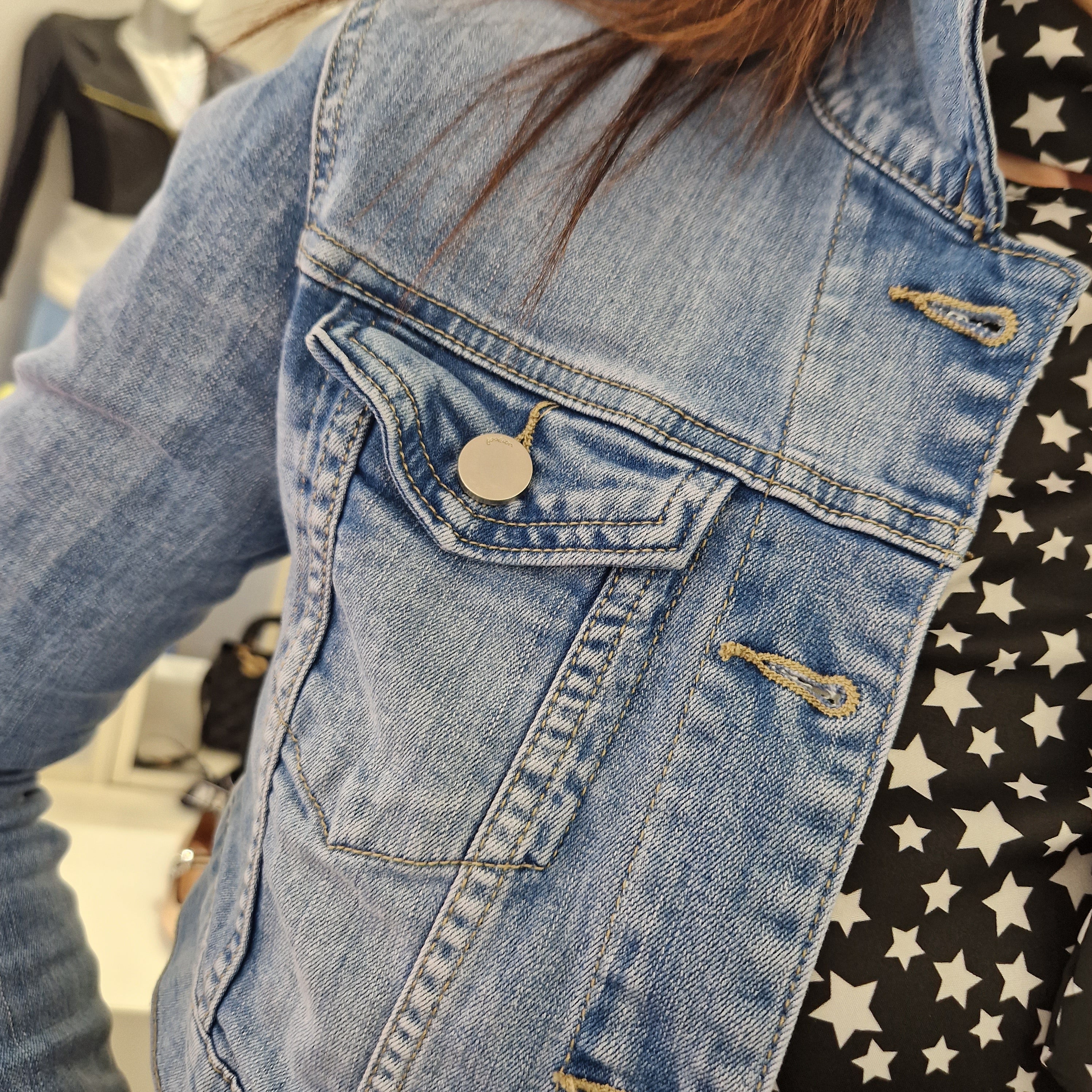 Short denim jacket
