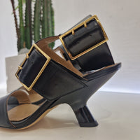 Wo Milano sandalo con fibbie nero