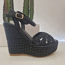 Fiorina black wedge sandal