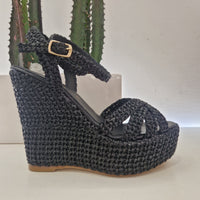 Fiorina black wedge sandal