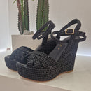 Fiorina black wedge sandal