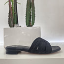 Bibilou ciabatta nera strass neri PEND