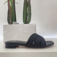 Bibilou ciabatta nera strass neri PEND