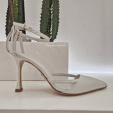 Sergio Levantesi open at the sides cream colored leather